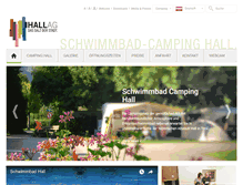 Tablet Screenshot of camping-hall.at